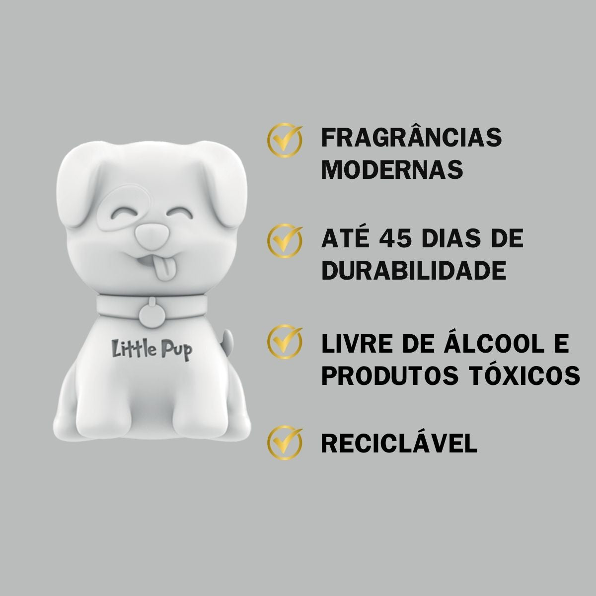 Aromatizante Automotivo Cheirinho para Carro Little Pup Carro Novo