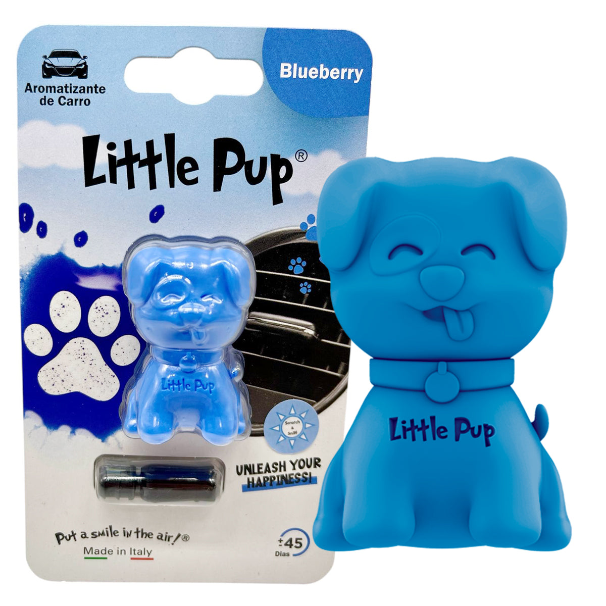 Aromatizante Automotivo Cheirinho para Carro Little Pup Blueberry