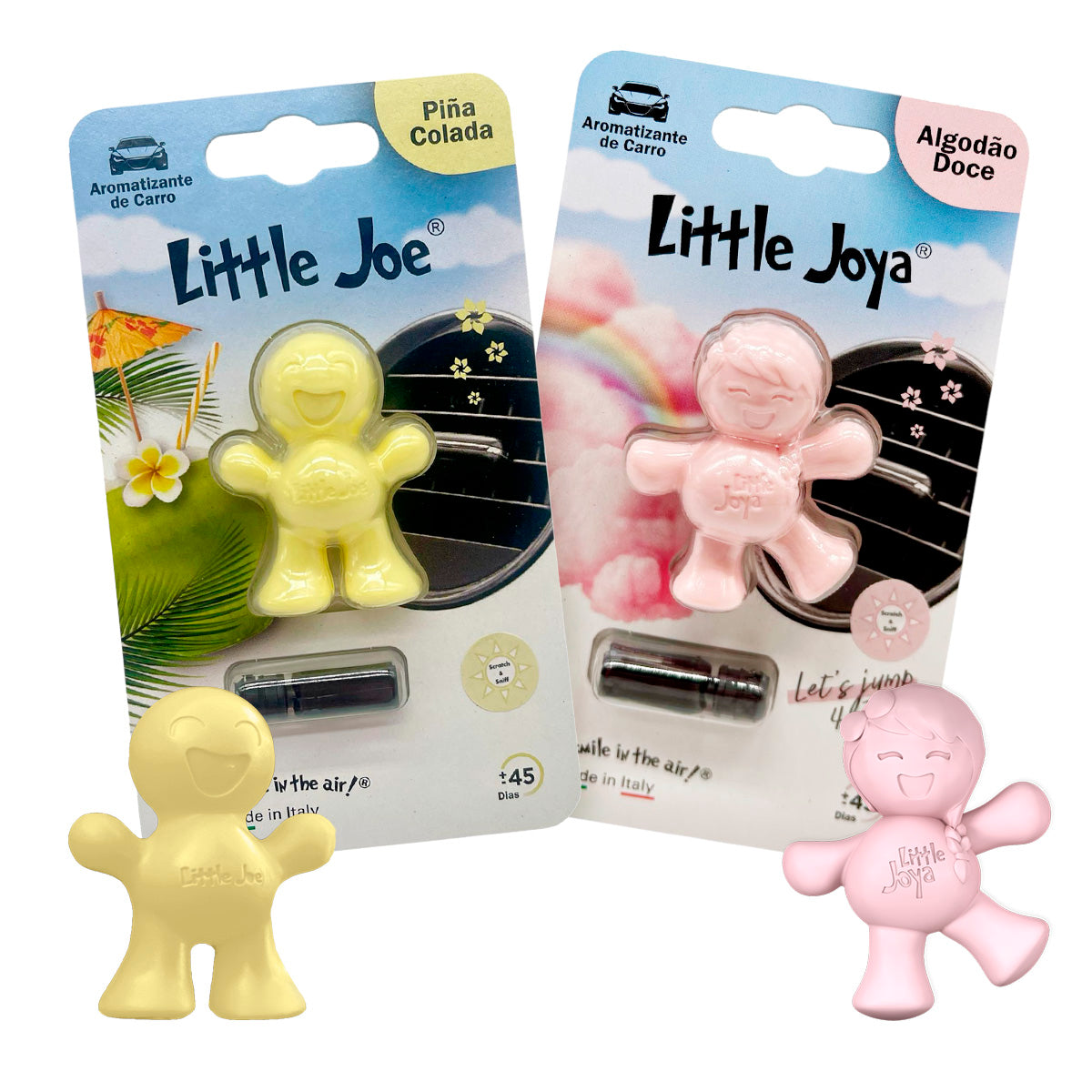 Kit Aromatizador Little Joe Piña Colada + Little Joya Algodão Doce