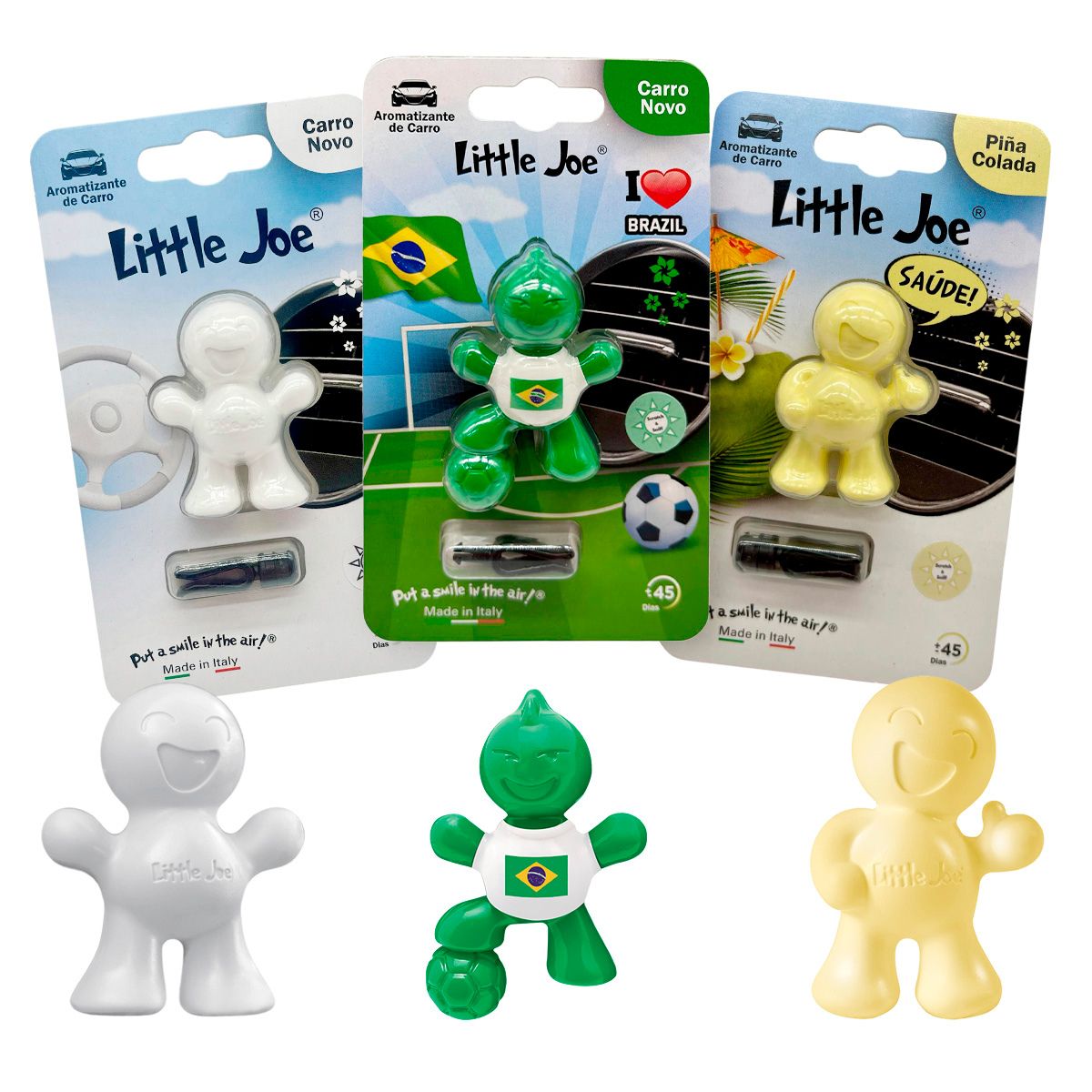 Kit Aromatizador Litte Joe Carro Novo +  Jogador +  Up Piña Colada