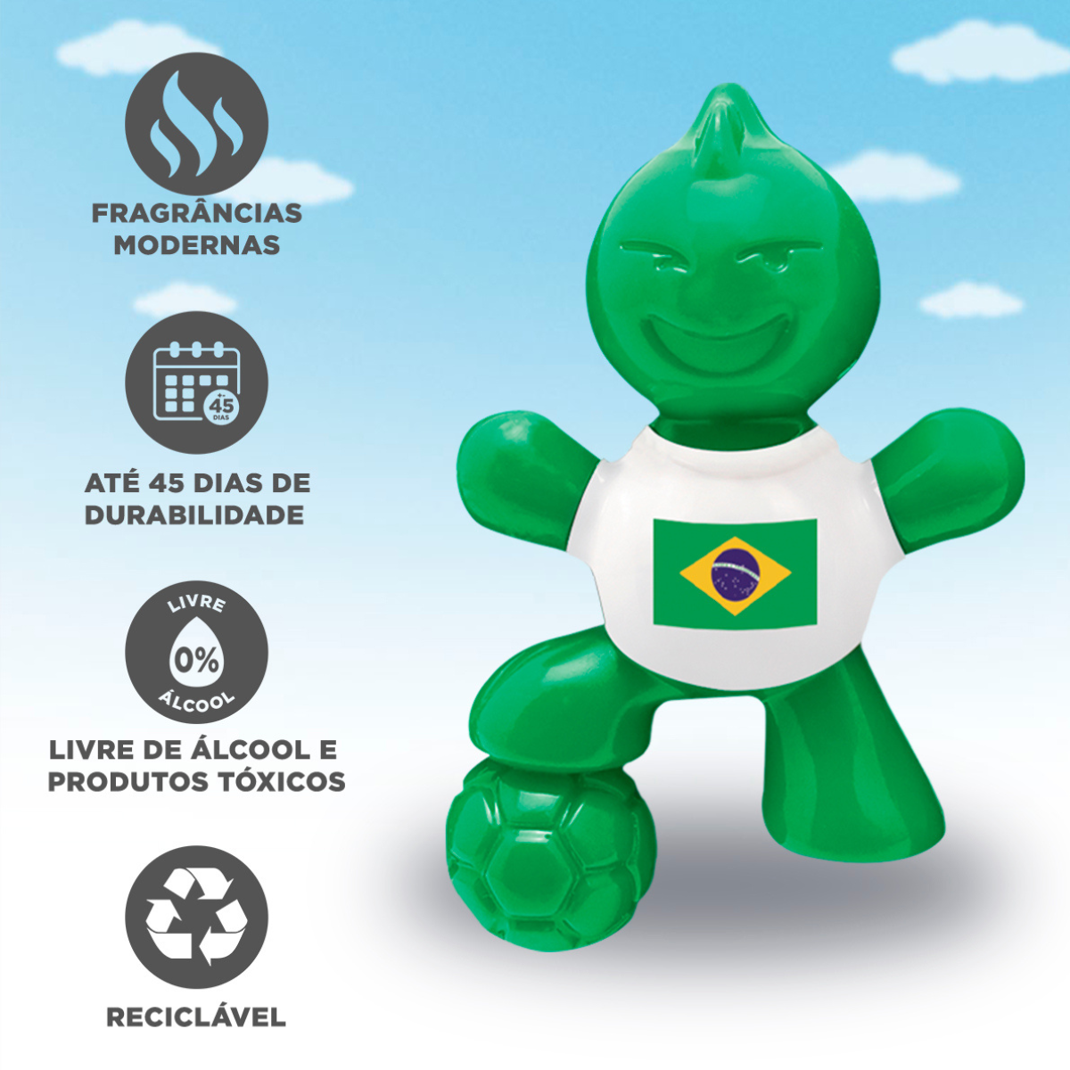 Kit Aromatizador Litte Joe Jogador + Little Joe Up Cereja + Little Joe Carro Novo