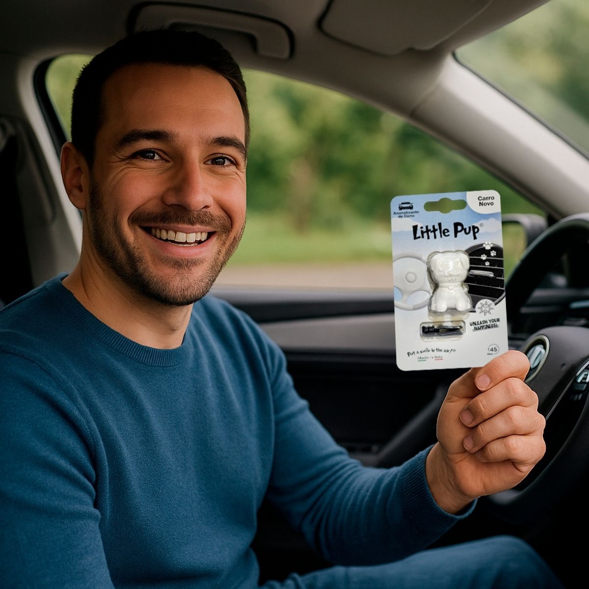 Aromatizante Automotivo Cheirinho para Carro Little Pup Carro Novo
