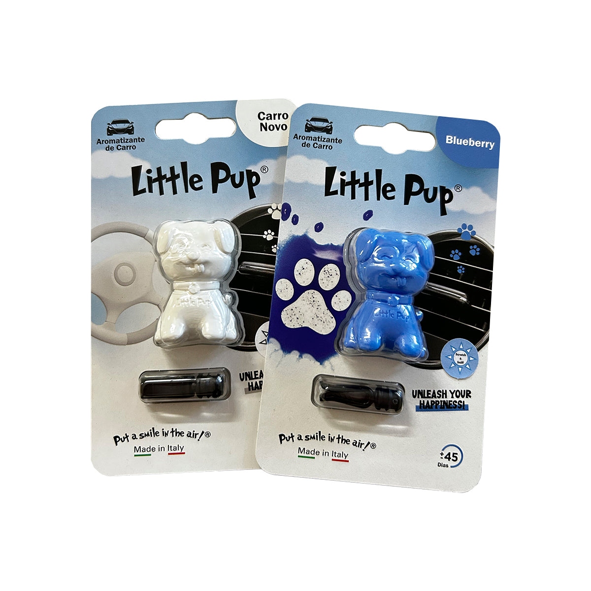 Kit Aromatizador Little Pup Carro Novo + Little Pup Blueberry