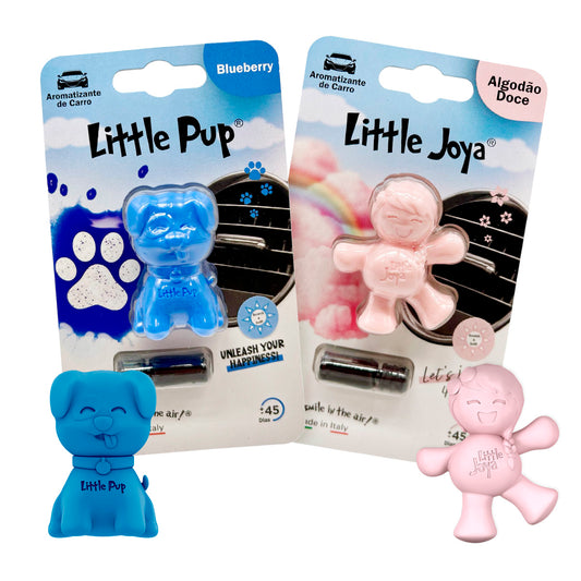 Kit Aromatizador Little Pup Blueberry + Little Joya Algodão Doce