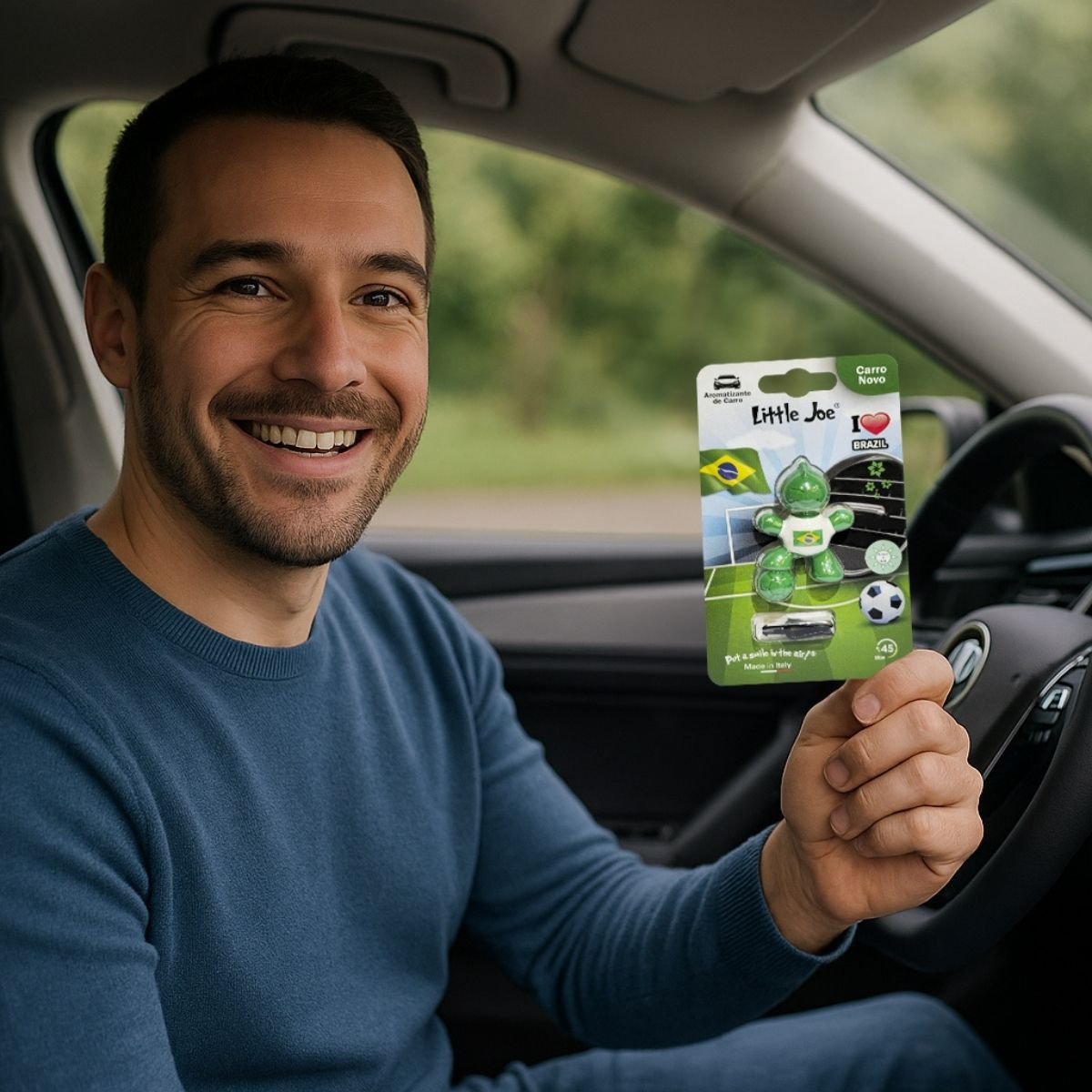 Kit Aromatizador Litte Joe Jogador + Little Joe Up Cereja + Little Joe Carro Novo